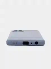 Синий меланж чехол силиконовый с микрофиброй и защитой камеры для Samsung Galaxy A22 4G (самсунг)