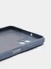 Синий меланж чехол силиконовый с микрофиброй и защитой камеры для Samsung Galaxy A22 4G (самсунг)