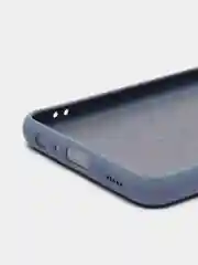 Синий меланж чехол силиконовый с микрофиброй и защитой камеры для Samsung Galaxy A22 4G (самсунг)