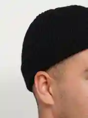 Черный шапка бини унисекс мягкая