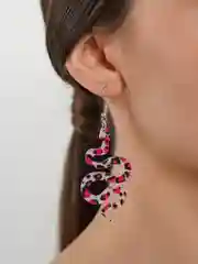 Фуксия серьги "Змейка"