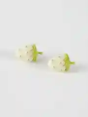 Белый серьги женские "Клубника"