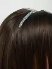 Серебряный ободок с блестками, ширина 0,5 см, разные цвета