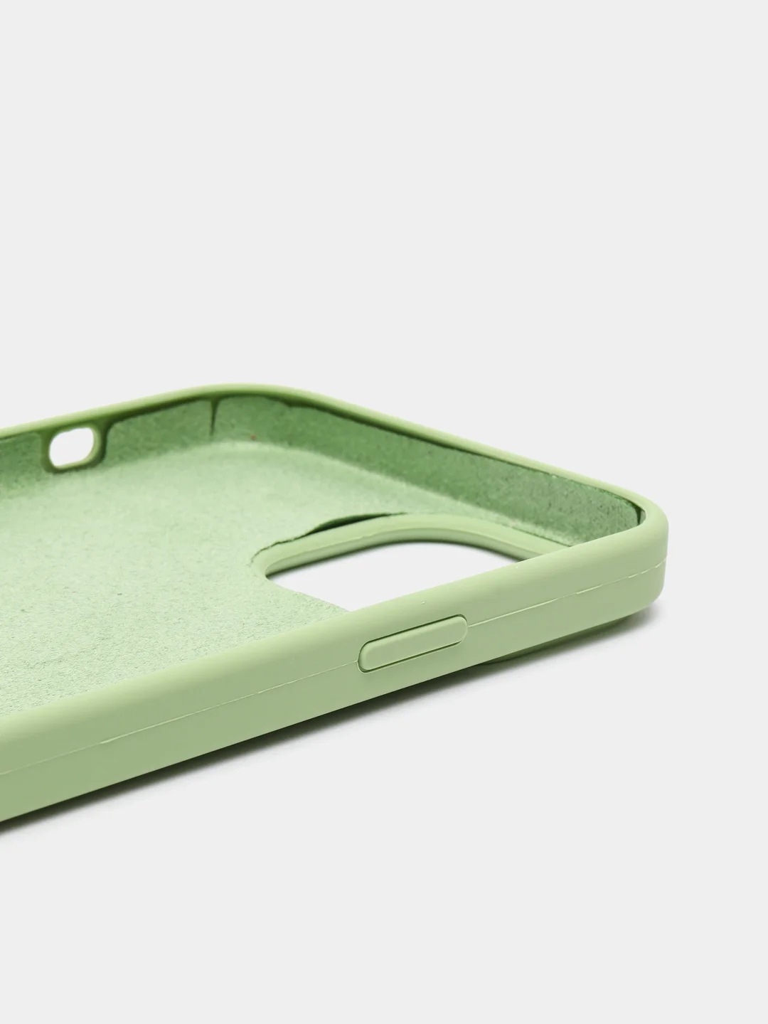 Лайм чехол iPhone 13 Pro Max 6.7" Силиконовый с логотипом (Silicone Case) Закрытый низ
