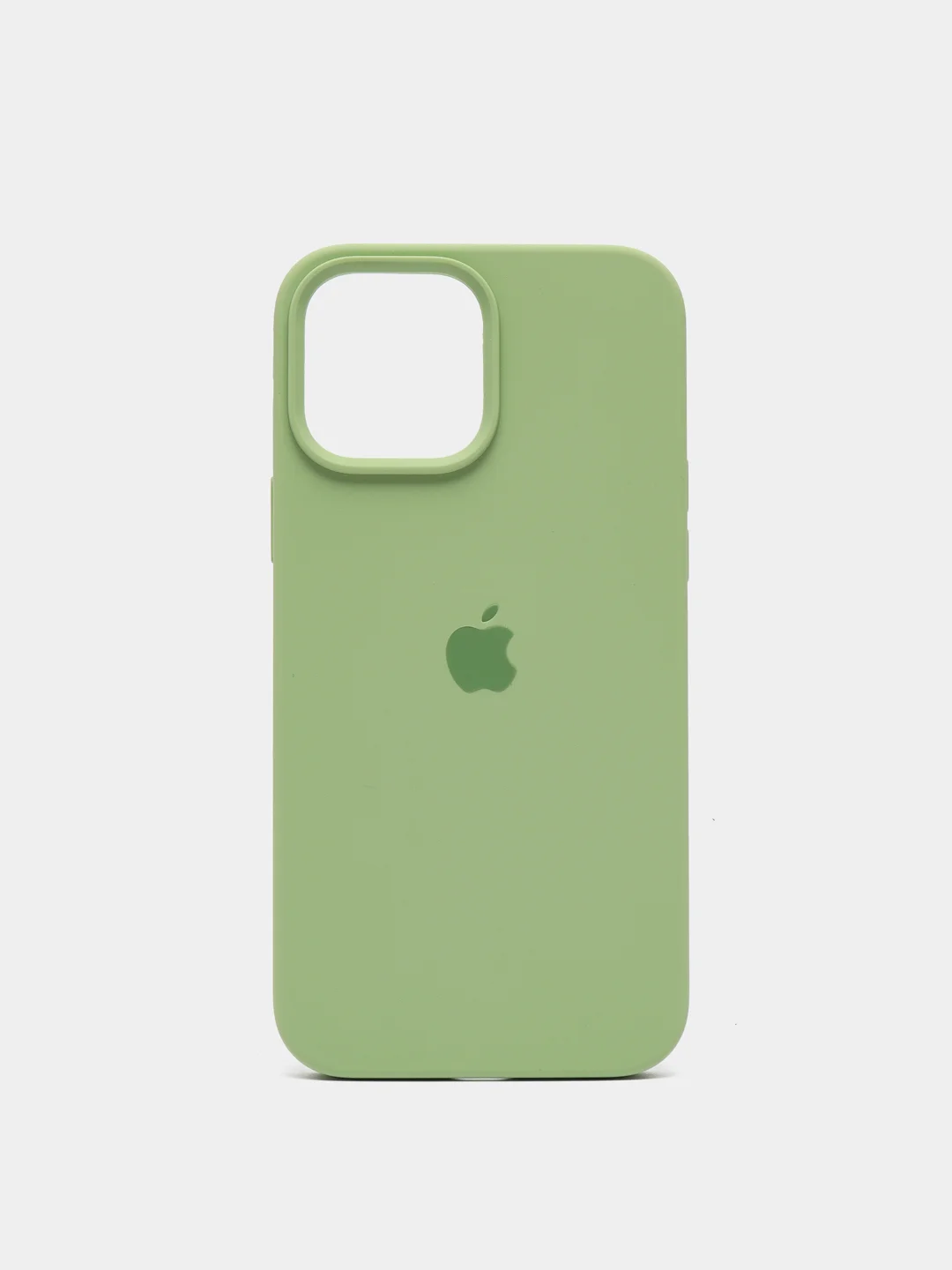 Лайм чехол iPhone 13 Pro Max 6.7" Силиконовый с логотипом (Silicone Case) Закрытый низ