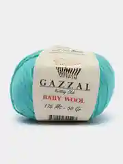 Бирюзовый пряжа Gazzal Baby Wool 20%Кашемир 40%Мериносовая шерсть 40%Акрил 50г 175м Газзал беби вул