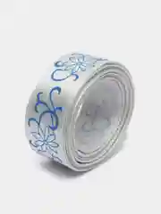 Серый лента атласная с рисунком 15 мм