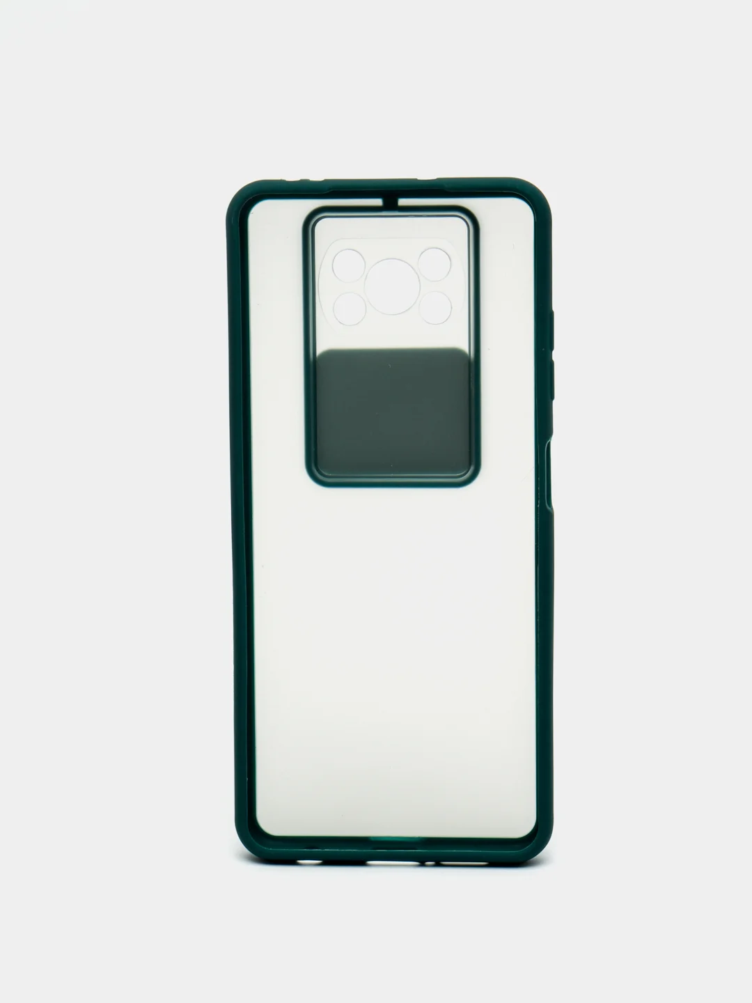Тёмно-зелёный чехол для Xiaomi POCO X3 / POCO X3 PRO с задвижным окном для защиты камеры