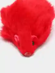 Красный игрушка для кошек и котят Мышь-погремушка натуральный мех, разные цвета
