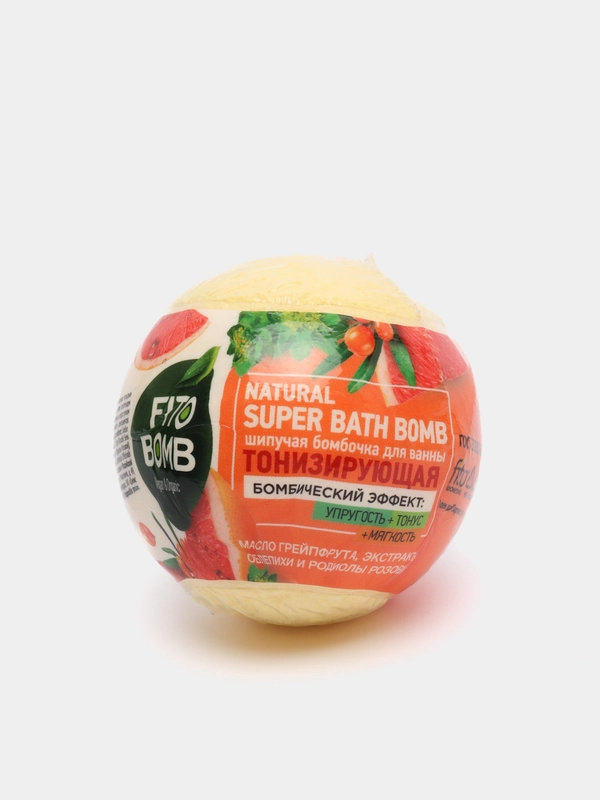 Шипучая бомбочка для ванны Тонизирующая серии FITO BOMB, 110 гр