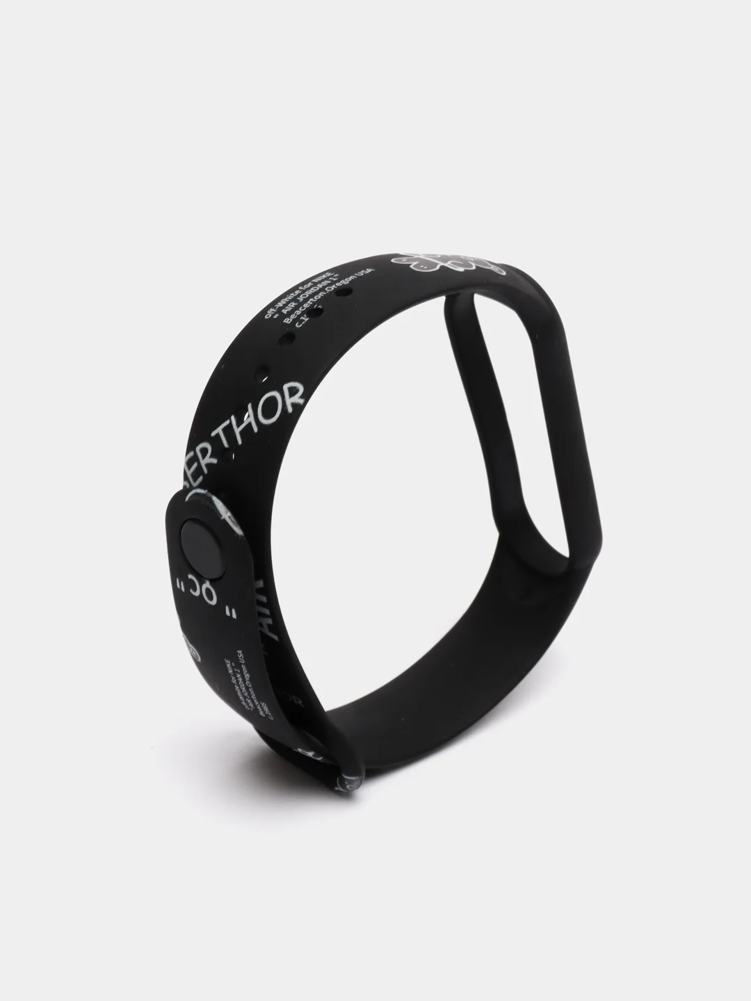 Черный силиконовый ремешок для Xiaomi Mi Band 5 и 6