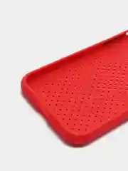 Красный чехол силиконовый с перфорацией для Айфон  iPhone 11 /11 Pro / 11 Pro Max / 12