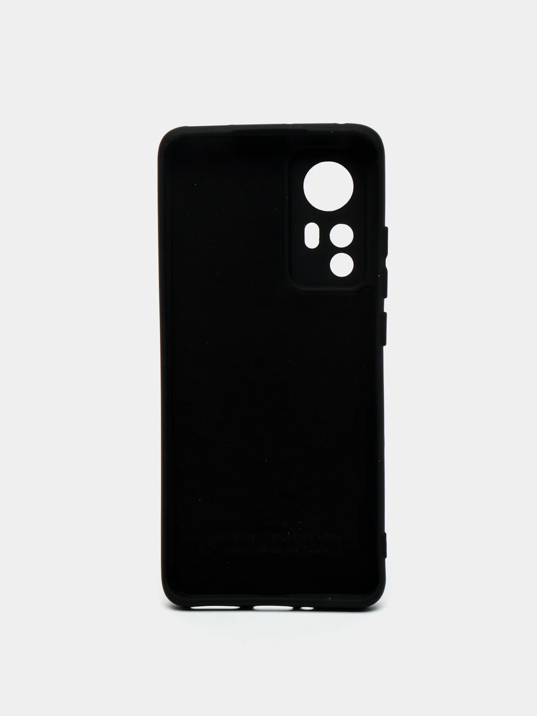 Черный чехол с защитой камерой и бархатом внутри Xiaomi 12X / XIAOMI 12