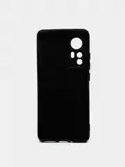 Черный чехол с защитой камерой и бархатом внутри Xiaomi 12X / XIAOMI 12