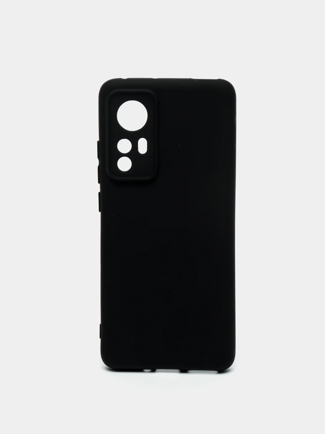 Черный чехол с защитой камерой и бархатом внутри Xiaomi 12X / XIAOMI 12