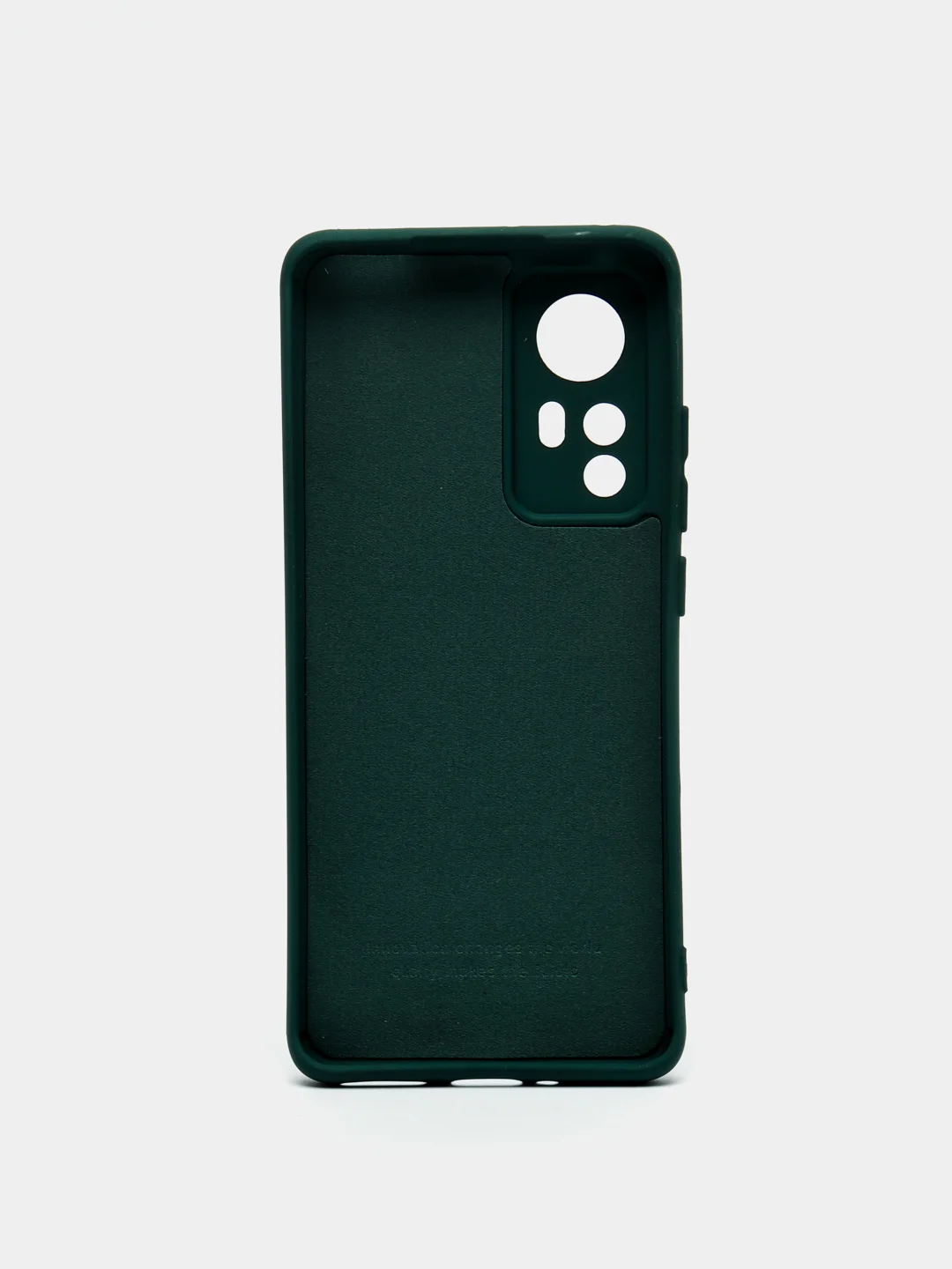 Зеленый чехол с защитой камерой и бархатом внутри Xiaomi 12X / XIAOMI 12