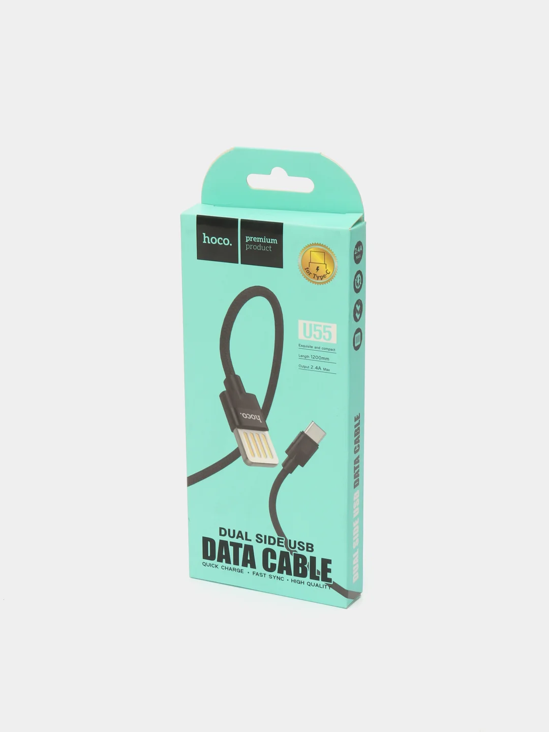 Черный кабель USB-Type-C Hoco U55