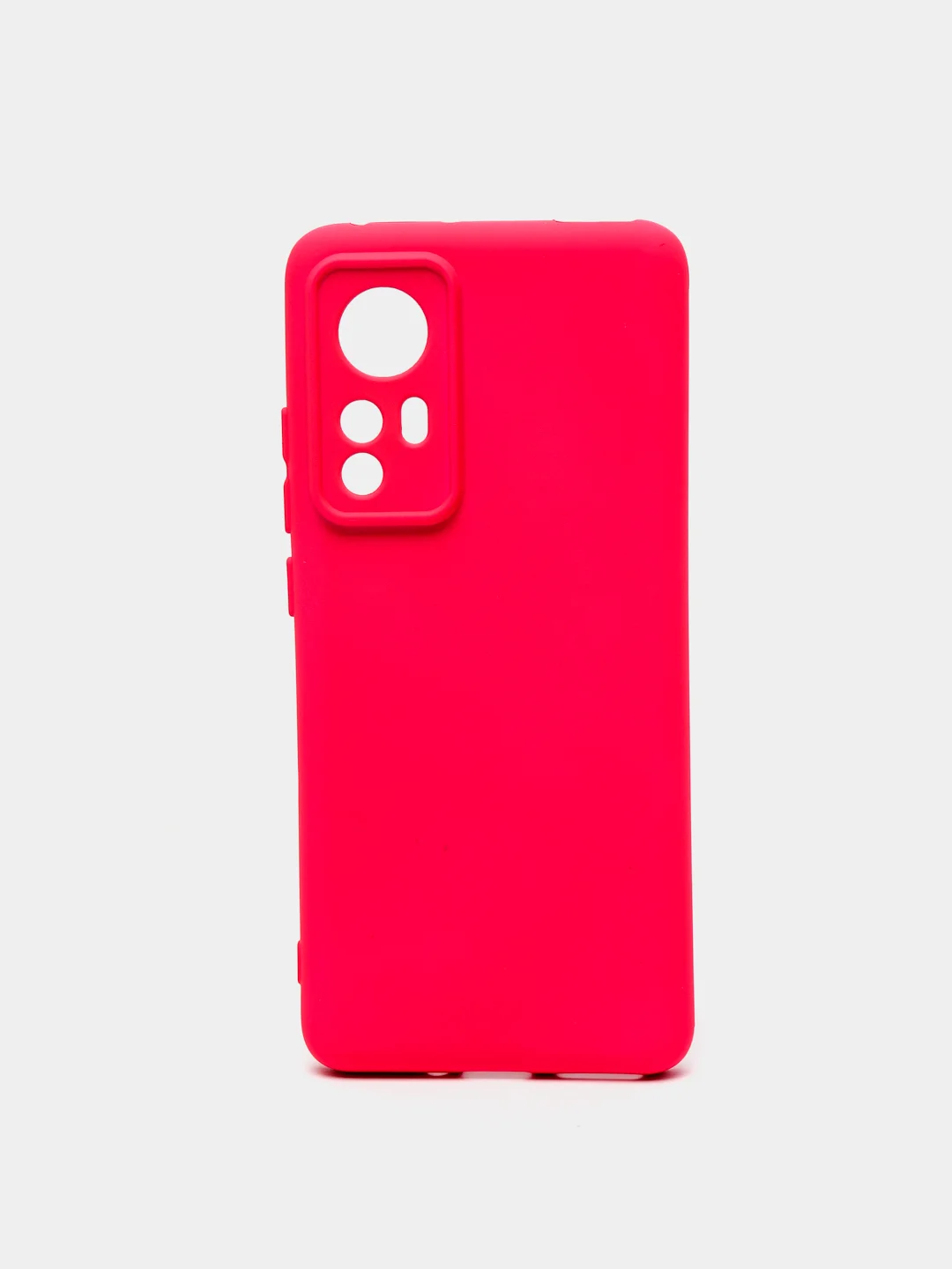 Красный чехол с защитой камерой и бархатом внутри Xiaomi 12X / XIAOMI 12
