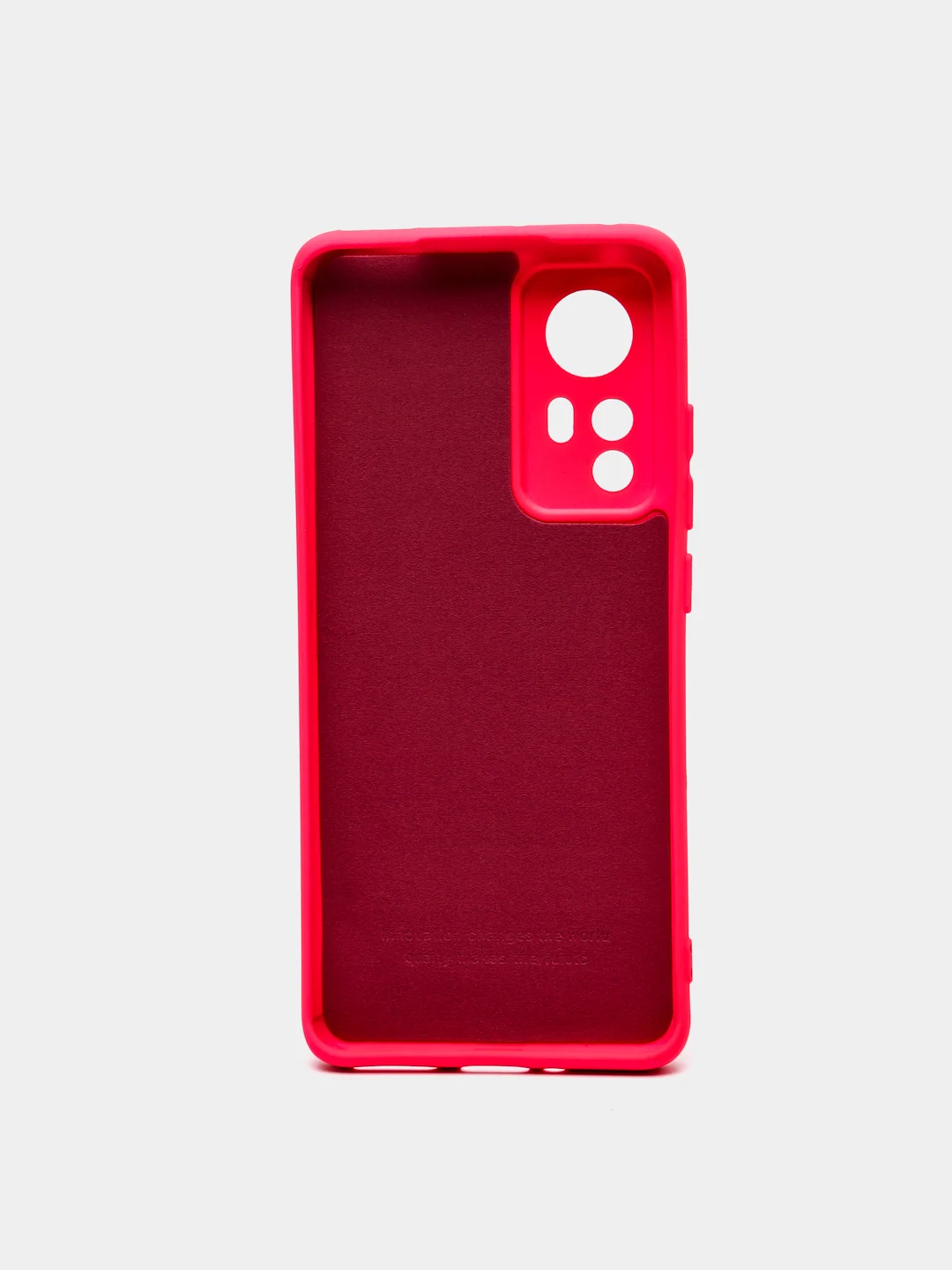 Красный чехол с защитой камерой и бархатом внутри Xiaomi 12X / XIAOMI 12