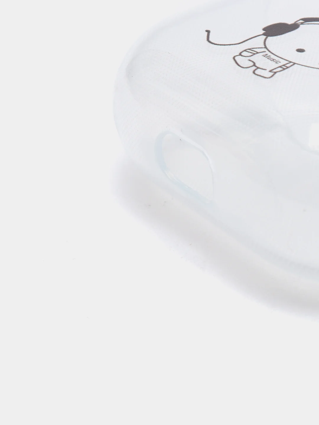 Бежевый чехол для наушников Apple AirPods 3 силиконовый прозрачный принт Nike / Найк