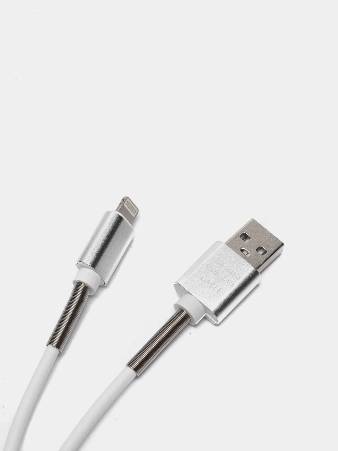 Белый кабель зарядный Micro-USB, Type-C, Lightning, 1 м