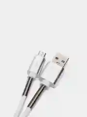 Белый кабель зарядный Micro-USB, Type-C, Lightning, 1 м