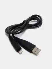 Черный кабель LuazON, Micro - USB, lighting 1 А, 1 м, пластиковое армирование, ПВХ, штекер металл