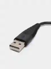 Черный кабель LuazON, Micro - USB, lighting 1 А, 1 м, пластиковое армирование, ПВХ, штекер металл