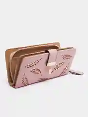 Розовый кошелек женский, длинный