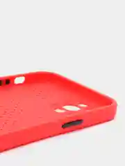 Красный чехол силиконовый с перфорацией для Айфон  iPhone 11 /11 Pro / 11 Pro Max / 12