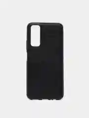 Черный чехол Huawei P Smart 2021 силиконовый, имитация кожи