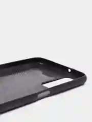 Черный чехол Huawei P Smart 2021 силиконовый, имитация кожи