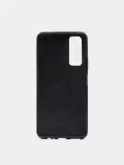 Черный чехол Huawei P Smart 2021 силиконовый, имитация кожи