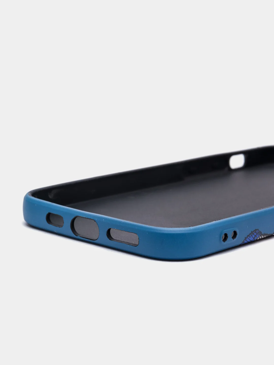 Синий меланж светящийся чехол-накладка LUXO для iPhone 12 с флуоресцентным рисунком KAWS