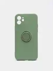 Лесной зеленый чехол силиконовый с кольцом на iPhone 12