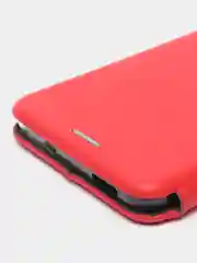 Красный чехол-книжка для Xiaomi Redmi Note 10 с защитой камеры