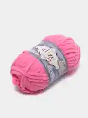 Розовый пряжа плюшевая Alize Velluto, микрополиэстер, 100 г, 68 м