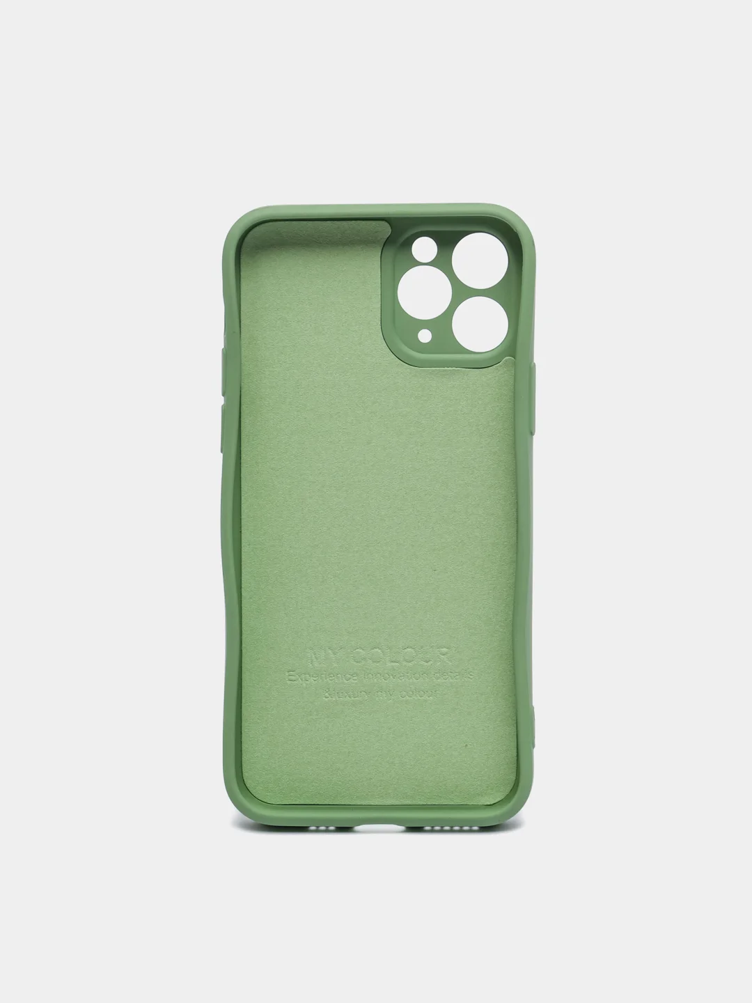 Бирюзовый чехол силиконовый с защитой камеры для Apple iPhone 11 Pro с бархатной подкладкой