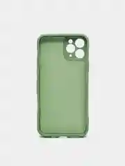 Бирюзовый чехол силиконовый с защитой камеры для Apple iPhone 11 Pro с бархатной подкладкой