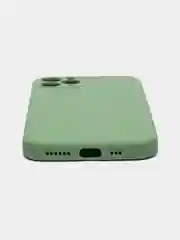 Бирюзовый чехол силиконовый с защитой камеры для Apple iPhone 11 Pro с бархатной подкладкой
