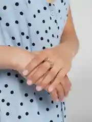 Золотой кольцо-цепь Weave, регулируемое, унисекс