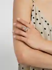 Серебряный кольцо безразмерное "Змея"