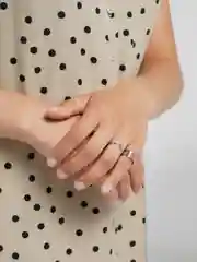 Серебряный набор колец " Звезда"