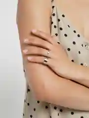 Серебряный набор колец " Звезда"