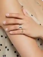 Серебряный набор колец "Сердце"