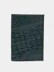 Тёмно-зелёный обложка для паспорта из натуральной кожи, 4 цвета