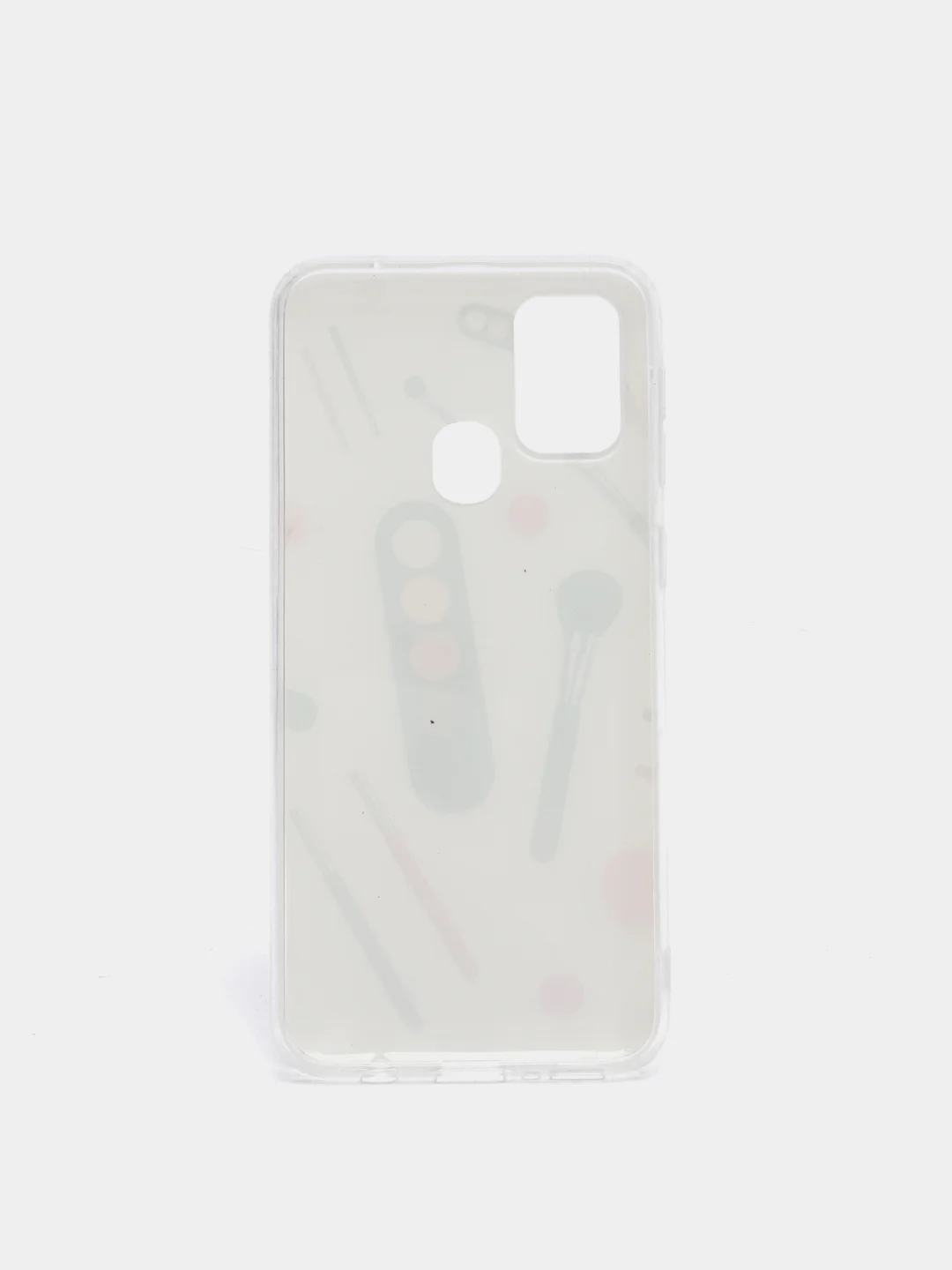 Белый чехол Samsung Galaxy M31, Самсунг Галакси М31 с рисунком "Косметика"