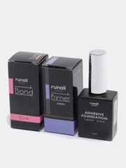 Набор для маникюра Runail Professional: праймер, бонд, каучуковая база