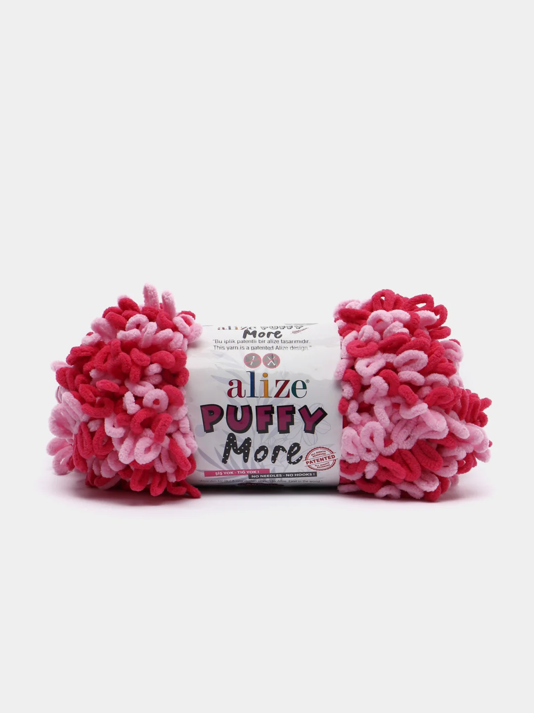 Розовый пряжа петельками Alize Puffy More