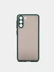 Зеленый чехол противоударный матовый для Samsung S21 Plus